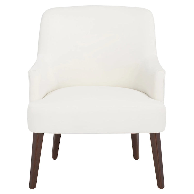 Fauteuil d'appoint en velours Mid-Century avec pieds en noyer - 68,6 cm L x 78,7 cm P x 91,4 cm H