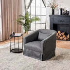 Fauteuil d'appoint pivotant avec pouf - Rotation à 360°