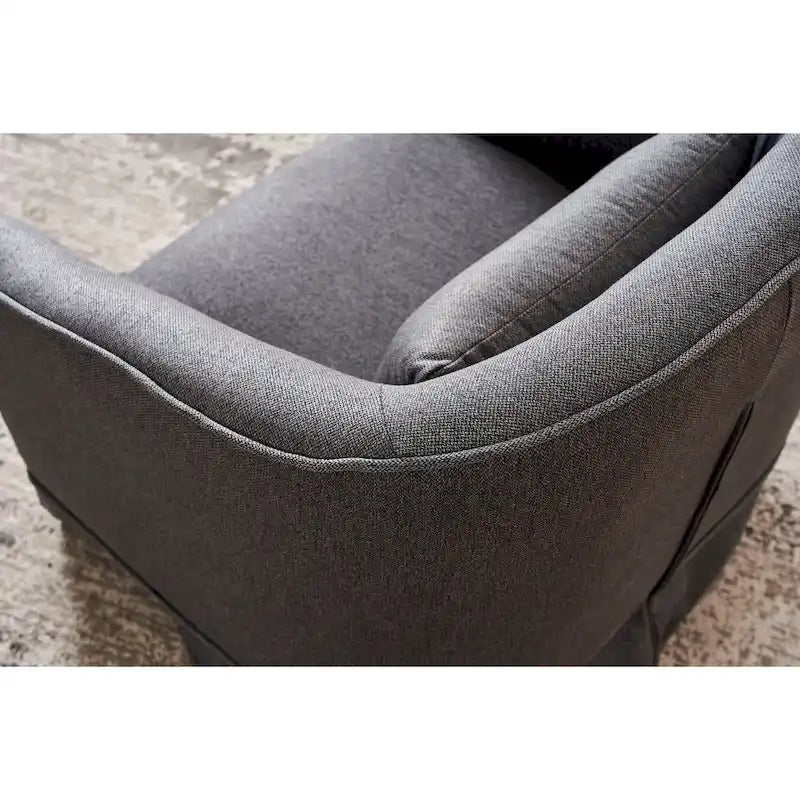 Fauteuil d'appoint pivotant avec pouf - Rotation à 360°