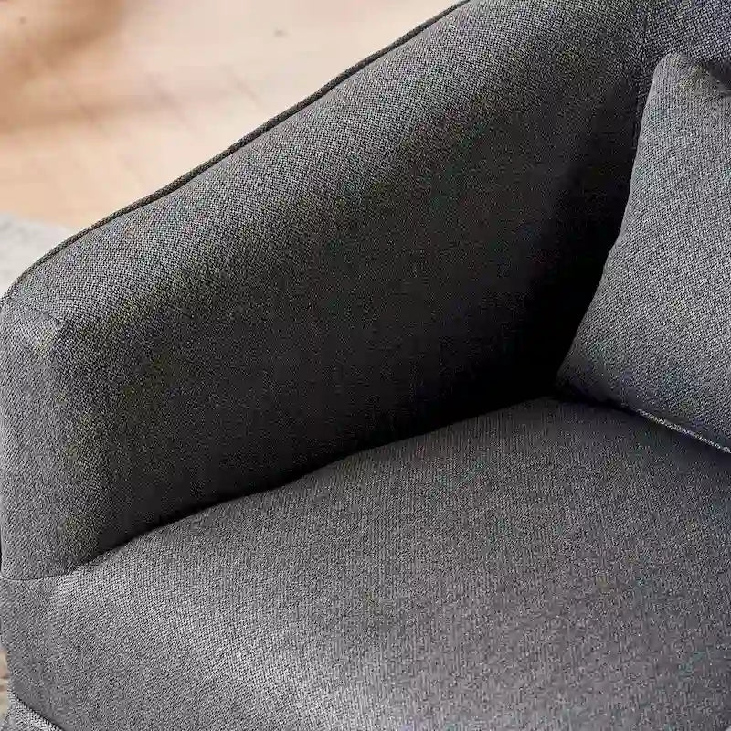 Fauteuil d'appoint pivotant avec pouf - Rotation à 360°