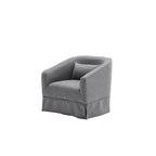 Fauteuil d'appoint pivotant avec pouf - Rotation à 360°