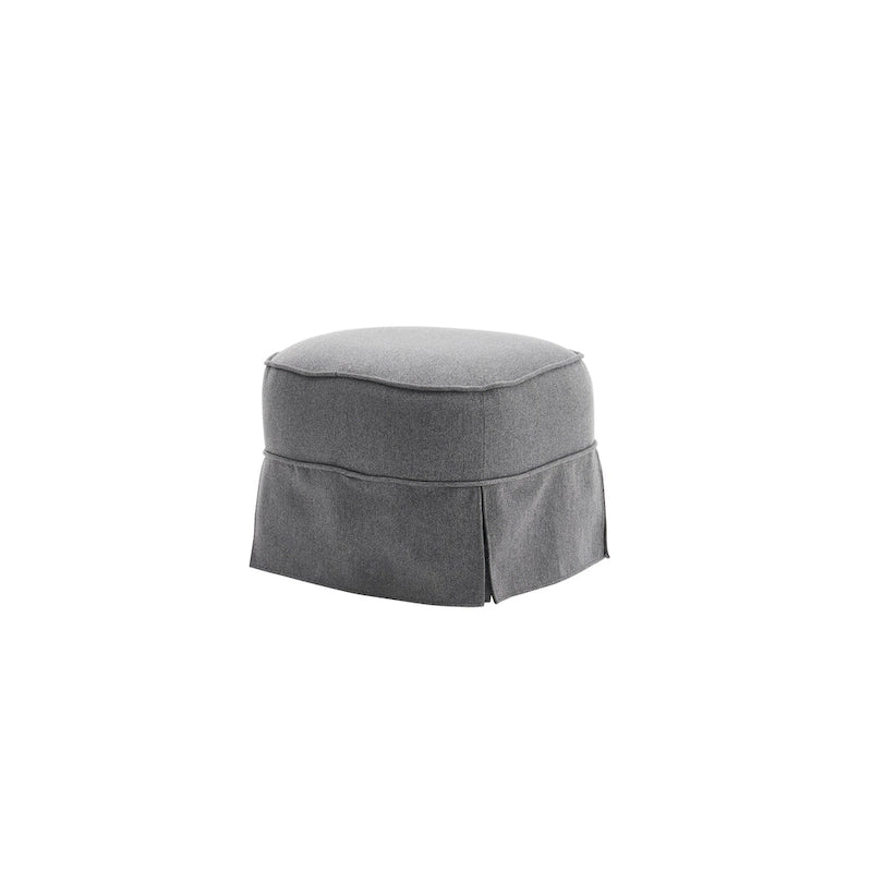 Fauteuil d'appoint pivotant avec pouf - Rotation à 360°