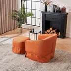 Fauteuil d'appoint pivotant avec pouf - Rotation à 360°