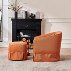 Fauteuil d'appoint pivotant avec pouf - Rotation à 360°