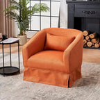 Fauteuil d'appoint pivotant avec pouf - Rotation à 360°