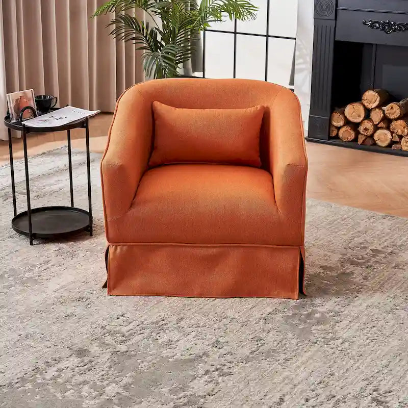 Fauteuil d'appoint pivotant avec pouf - Rotation à 360°