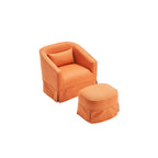Fauteuil d'appoint pivotant avec pouf - Rotation à 360°