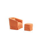 Fauteuil d'appoint pivotant avec pouf - Rotation à 360°