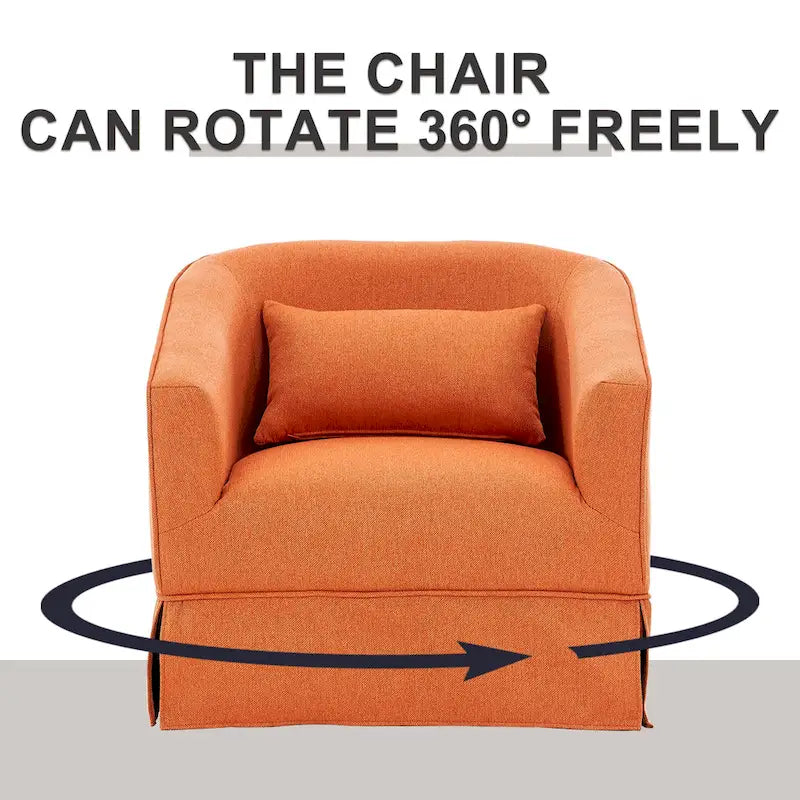 Fauteuil d'appoint pivotant avec pouf - Rotation à 360°