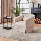 Fauteuil d'appoint pivotant avec pouf - Rotation à 360°