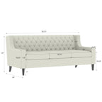 Canapé capitonné de style Mid-Century avec mousse haute densité - Capacité de 300 kg