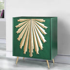 Buffet 2 portes style Mid-Century Modern Sunburst – Bois massif et MDF