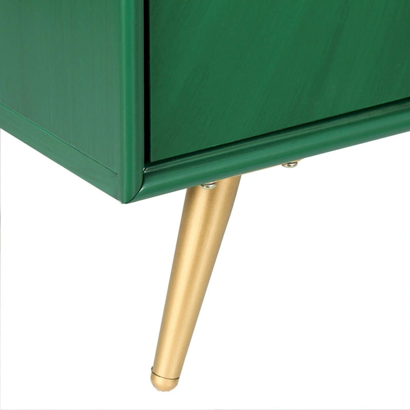Buffet 2 portes style Mid-Century Modern Sunburst – Bois massif et MDF