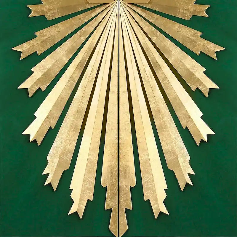 Buffet 2 portes style Mid-Century Modern Sunburst – Bois massif et MDF
