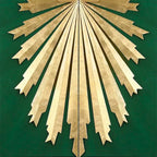 Buffet 2 portes style Mid-Century Modern Sunburst – Bois massif et MDF