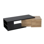 Table basse extensible avec 2 tiroirs de rangement – Design bicolore