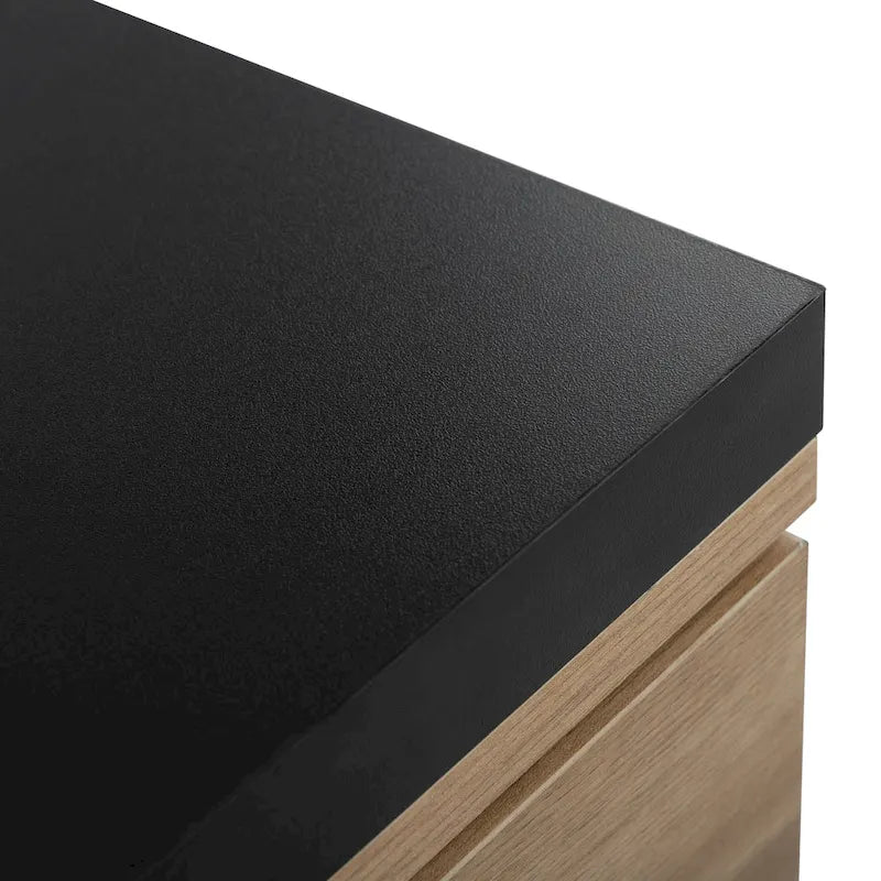 Table basse extensible avec 2 tiroirs de rangement – Design bicolore