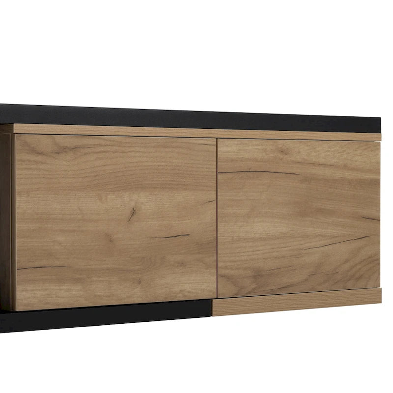 Table basse extensible avec 2 tiroirs de rangement – Design bicolore
