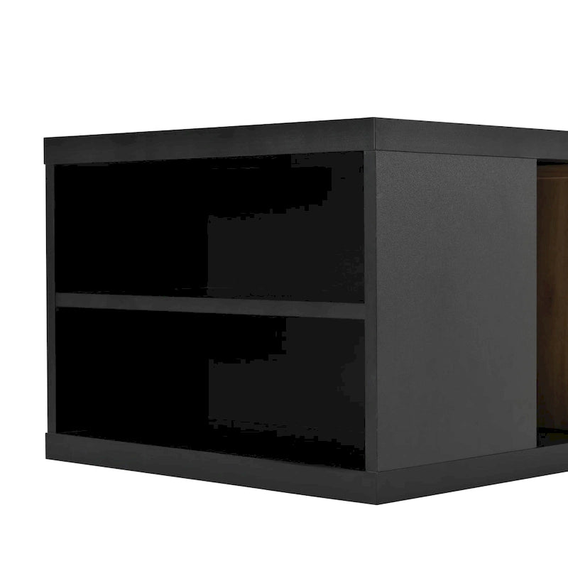 Table basse extensible avec 2 tiroirs de rangement – Design bicolore