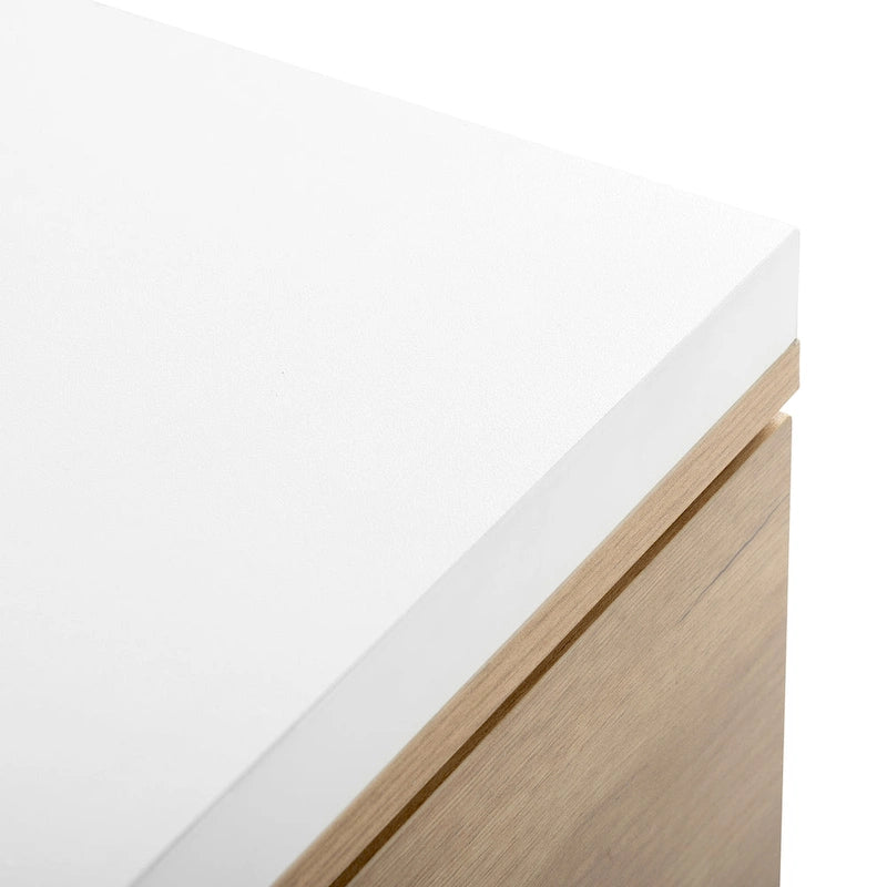Table basse extensible avec 2 tiroirs de rangement – Design bicolore