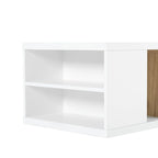 Table basse extensible avec 2 tiroirs de rangement – Design bicolore