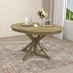 Table à manger extensible rétro avec rallonge papillon - Jusqu'à 6 personnes