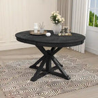Table à manger extensible rétro avec rallonge papillon - Jusqu'à 6 personnes