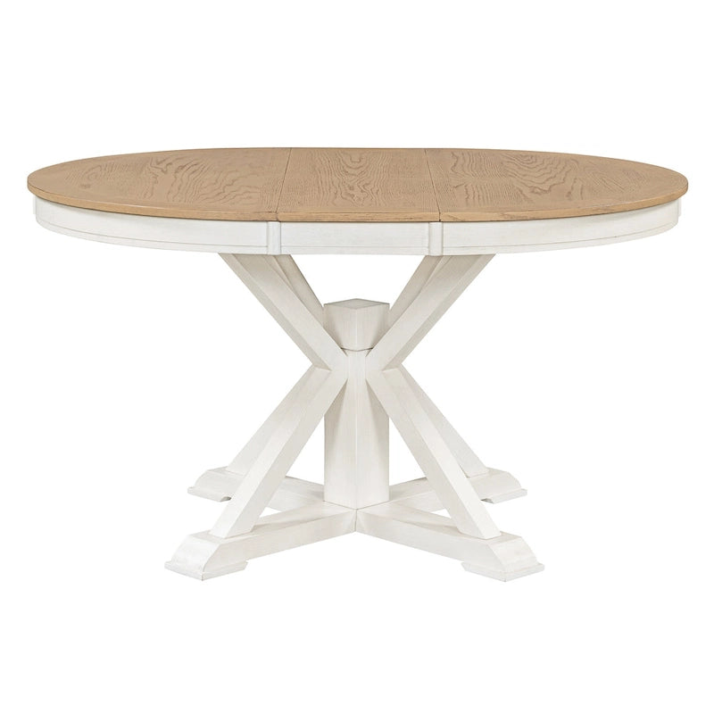 Table à manger extensible rétro avec rallonge papillon - Jusqu'à 6 personnes