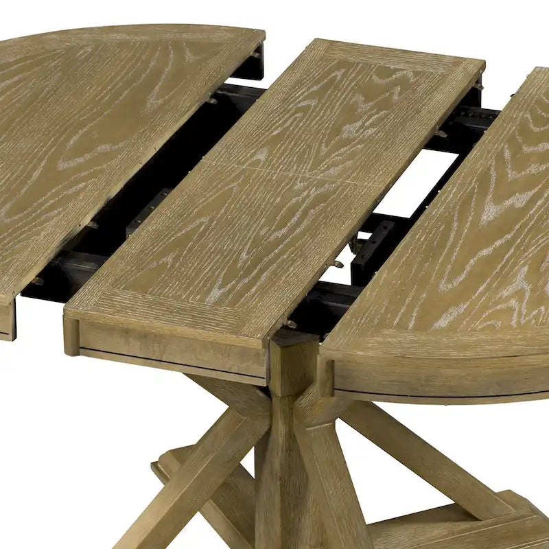 Table à manger extensible rétro avec rallonge papillon - Jusqu'à 6 personnes