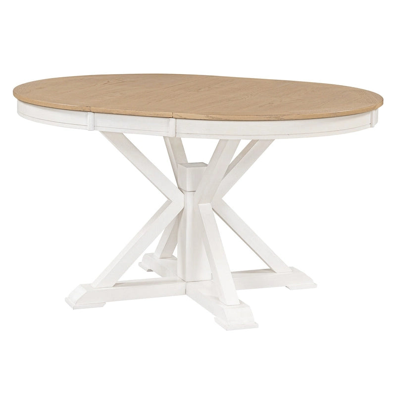 Table à manger extensible rétro avec rallonge papillon - Jusqu'à 6 personnes