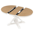 Table à manger extensible rétro avec rallonge papillon - Jusqu'à 6 personnes