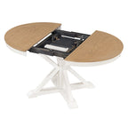 Table à manger extensible rétro avec rallonge papillon - Jusqu'à 6 personnes