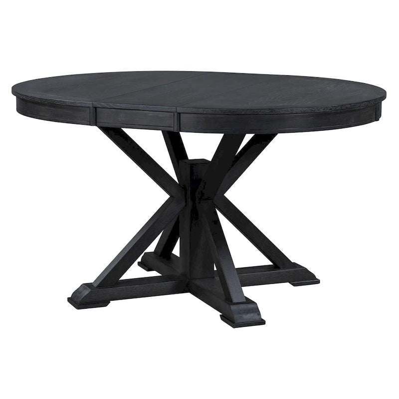 Table à manger extensible rétro avec rallonge papillon - Jusqu'à 6 personnes