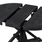 Table à manger extensible rétro avec rallonge papillon - Jusqu'à 6 personnes