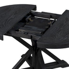 Table à manger extensible rétro avec rallonge papillon - Jusqu'à 6 personnes