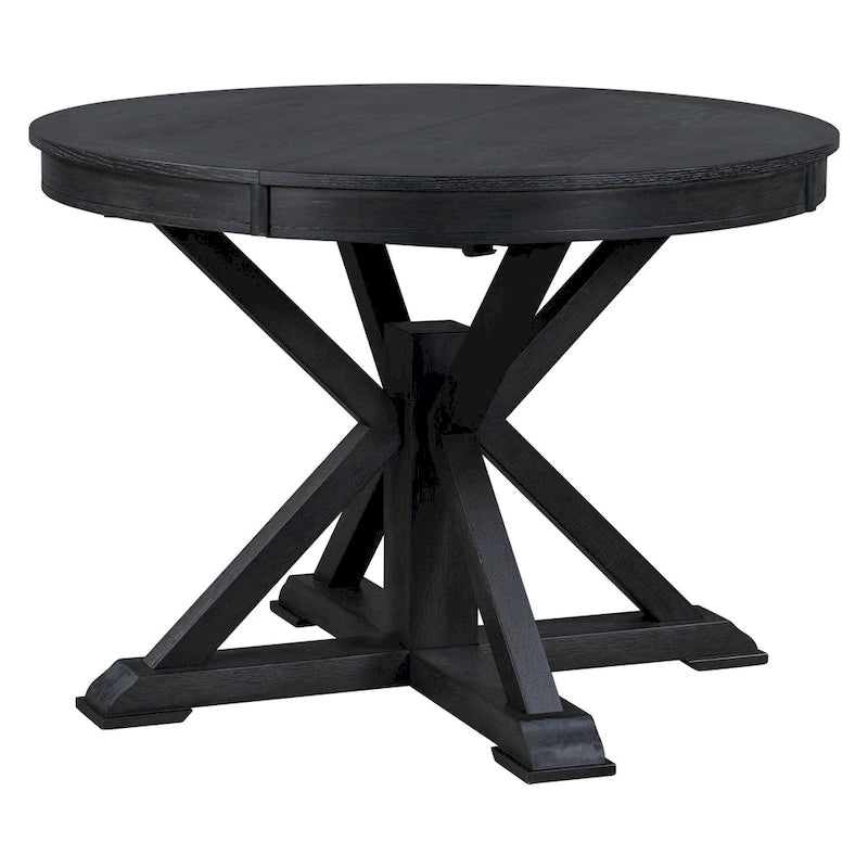 Table à manger extensible rétro avec rallonge papillon - Jusqu'à 6 personnes