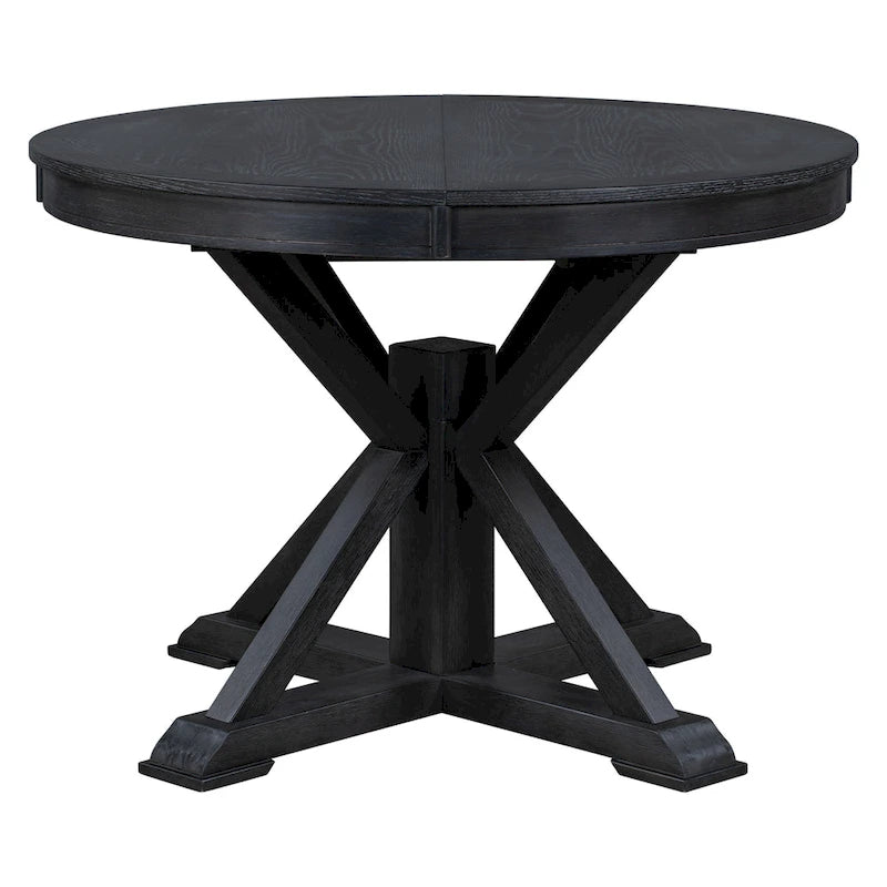 Table à manger extensible rétro avec rallonge papillon - Jusqu'à 6 personnes