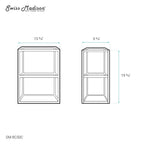 Armoire à linge murale 16"x20"x10" - Finition chromée