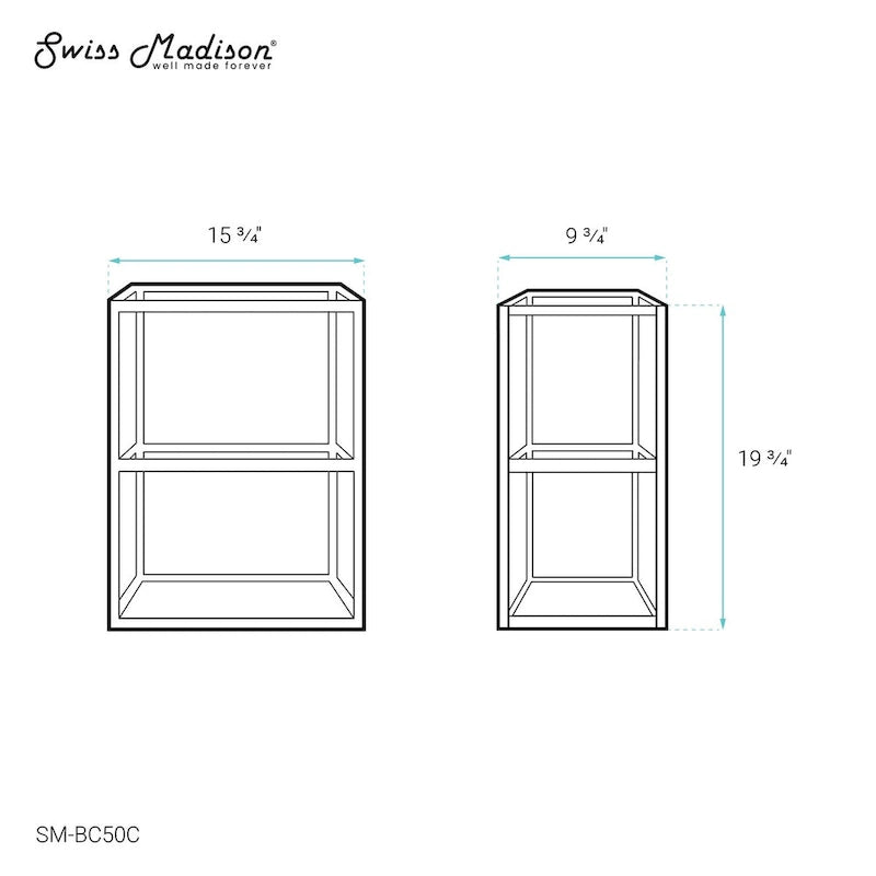 Armoire à linge murale 16"x20"x10" - Finition chromée