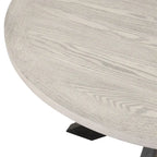 Table à manger ronde de 122 cm avec piètement entrecroisé - Gris