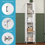Meuble de rangement haut de salle de bain avec portes et étagères réglables - Blanc