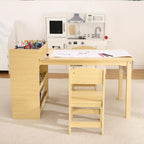 Table d'activités pour enfants avec 2 chaises et étagères de rangement – Bureau d'activités pour les 2-10 ans