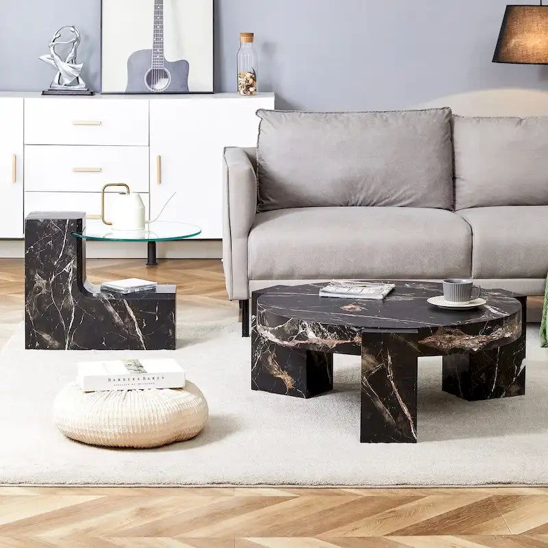 Table basse double pont amovible - Conception modulable et peu encombrante