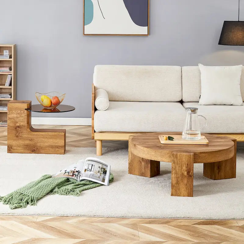 Table basse double pont amovible - Conception modulable et peu encombrante