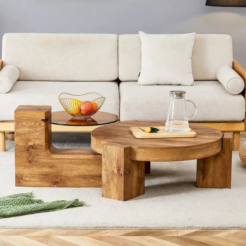 Table basse double pont amovible - Conception modulable et peu encombrante