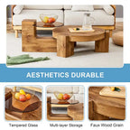 Table basse double pont amovible - Conception modulable et peu encombrante