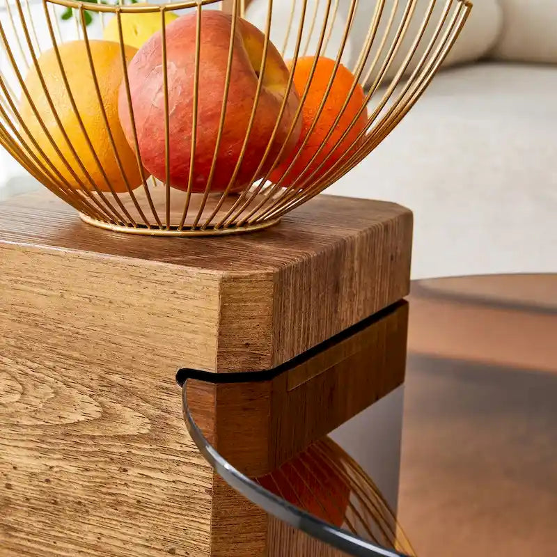 Table basse double pont amovible - Conception modulable et peu encombrante