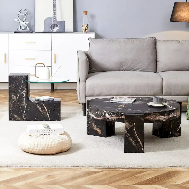 Table basse double pont amovible - Conception modulable et peu encombrante