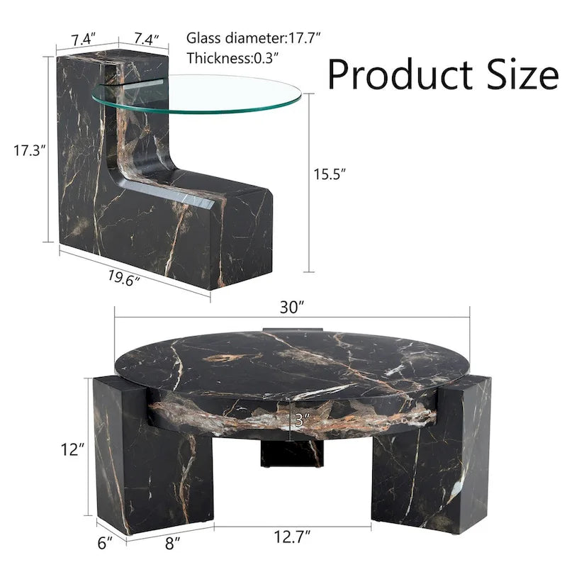 Table basse double pont amovible - Conception modulable et peu encombrante