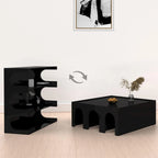 Étagère multifonctionnelle à 4 niveaux et table basse - Blanc minimaliste